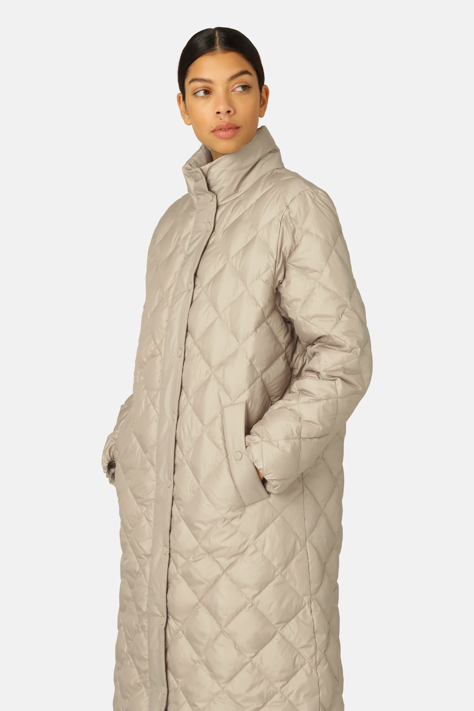 Ilse Jacobsen Hornbæk Outerwear Lange Daunenweste Coat 163 Cobblestone